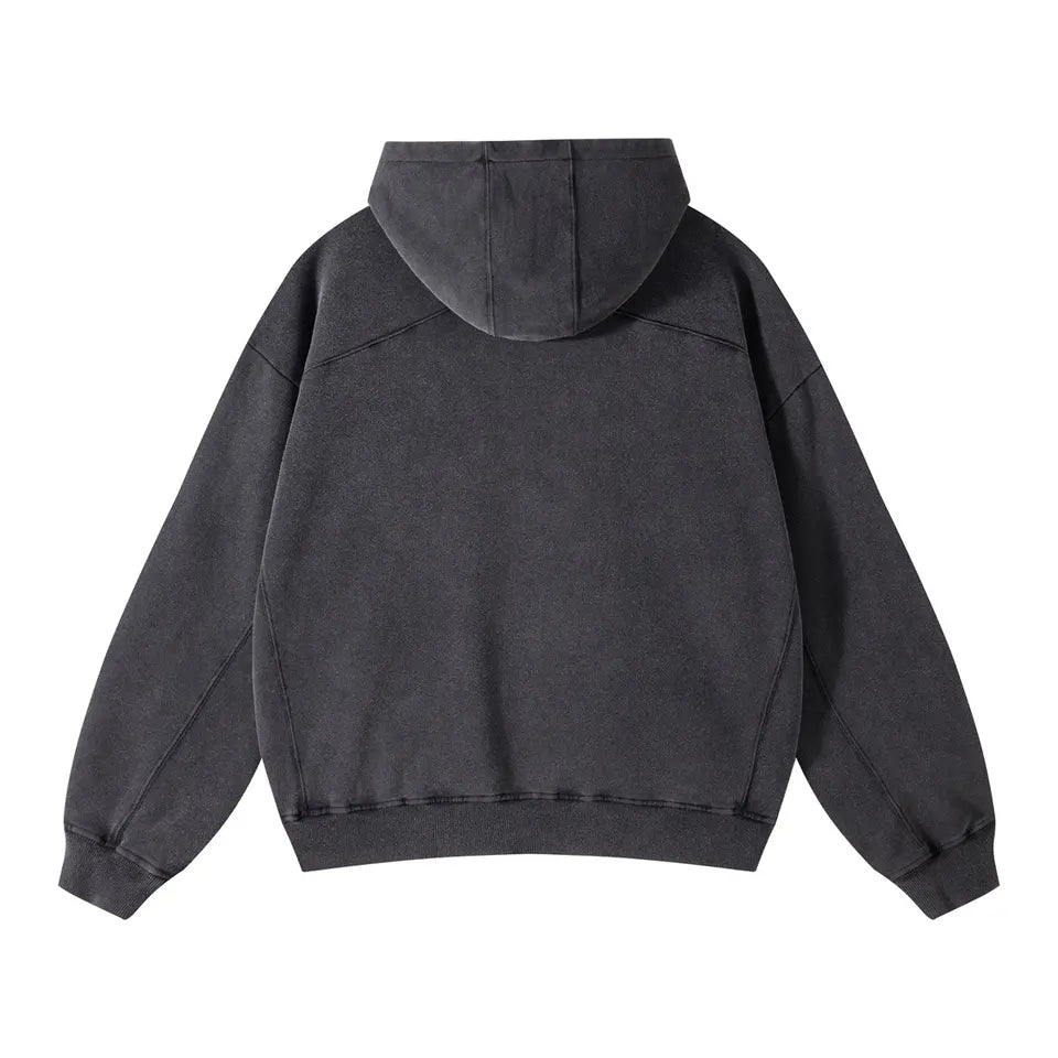 Oversized Vintage Black Hoodie