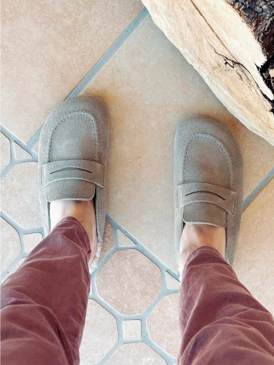 Lois Velour Taupe Unisex Clogs