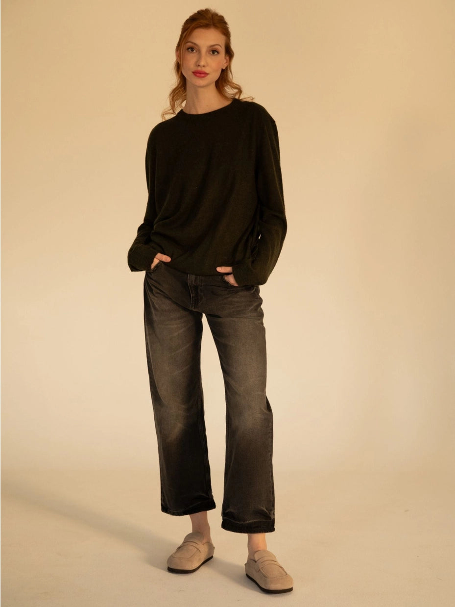 Lois Velour Leather Taupe Gray Mocassin Style Clogs With Mask