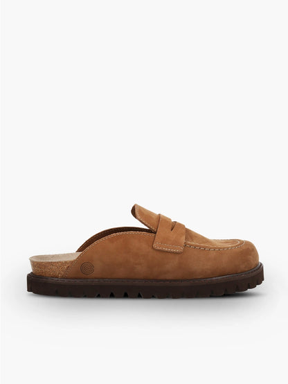 Lois Nubuck Terra Brown Loafer Style Unisex Clogs